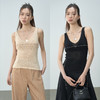 UMILAB【恋夏】高弹肌理感纱线深v领清爽优雅修身背心BM778H 商品缩略图0