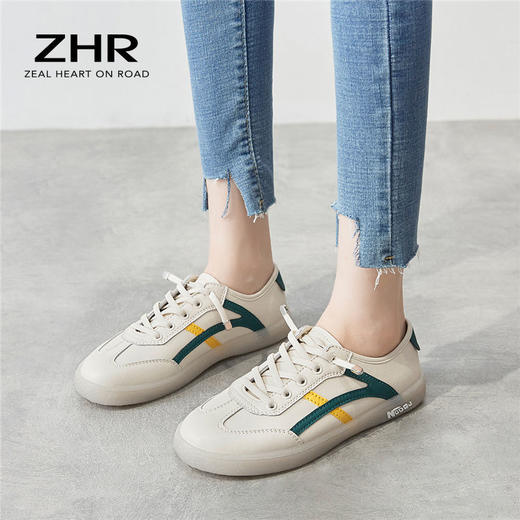 ZHR撞色小白鞋运动鞋女秋季软底女鞋子女百搭学生高颜值校园 商品图8