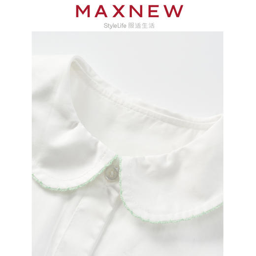 【衬衫】小童撞色花边领泡泡袖甜美衬衫 1N2351301 商品图2