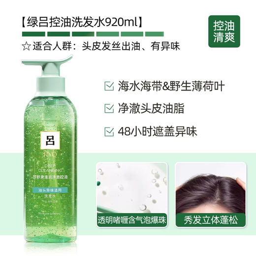 吕舒盈清润洗发水深层清洁(绿)400g（606055） 商品图1