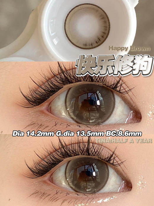 限时特惠68元两幅Tina媞娜美瞳正品半年抛非离子混血自然学生隐形眼镜xy【看详情页选款】 商品图1