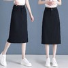 TZF-天丝牛仔半身裙女2024年新款夏季高腰中长款开叉薄款一步包臀裙子 商品缩略图3