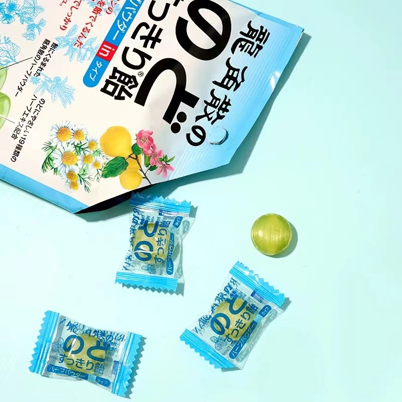 【日本龙角散润喉糖（薄荷味/水蜜桃味）】1袋/份；2袋/份（净含量：80g/袋）