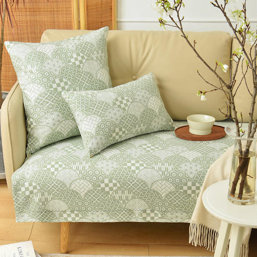 清雅和风竹纤维系列沙发巾棉四季通用高端轻奢防滑 商品图1