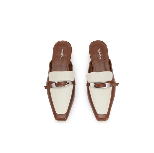 westory2024春季新款法式全优雅舒适半拖鞋后空鞋穆勒拖鞋S24AH57601 商品图1