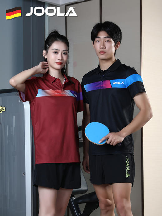 2024新款优拉JOOLA尤拉夏季乒乓球服公爵2男女短袖运动有领POLO衫 商品图1