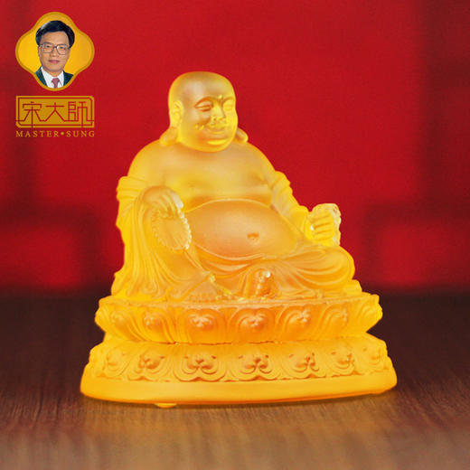宋韶光大师 大肚弥勒佛 古法琉璃摆件商务礼品 商品图2