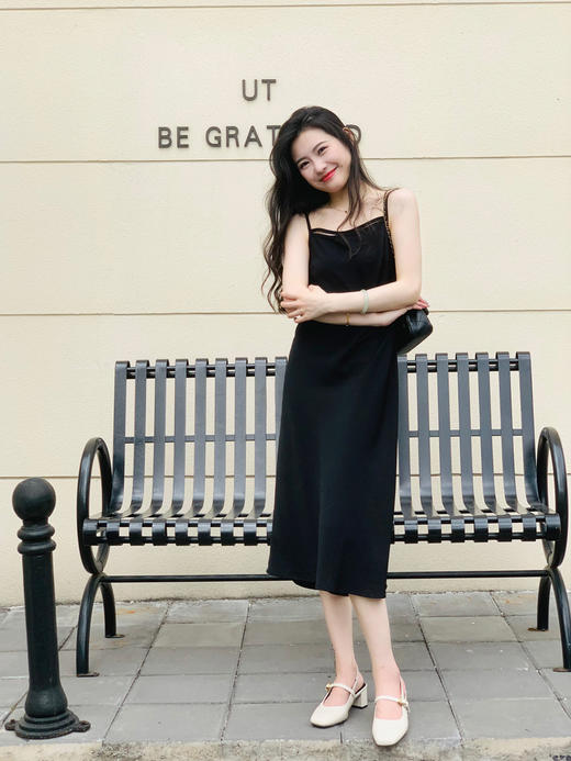 【百图lulu定制】【钢琴键吊带裙】独特 简约 气质 一字带 吊带裙 商品图3