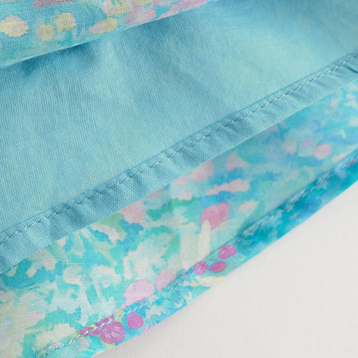 【马克珍妮 芦芙】2024夏装女童莫奈花园棉真丝飞袖连衣裙240370 商品图5