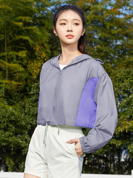 哈瓦塔新款夏季清凉带帽短款防晒服H340108 商品图6