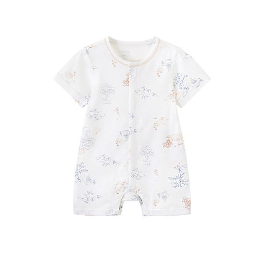 【商场同款】英氏婴儿连体衣男女宝夏季薄款短袖爬服哈衣 商品图5