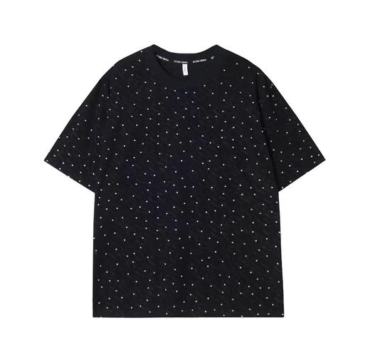 T756夏季斑点提花潮流男女短袖时尚新款百搭情侣T恤休闲宽松上衣 商品图3