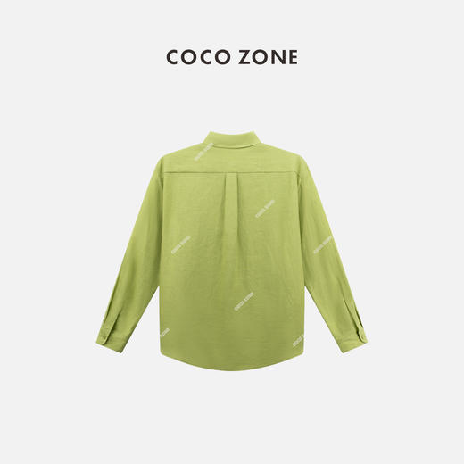 COCO ZONE 通勤风翻领衬衣单排扣纯色衬衫上衣 24C10301 商品图1