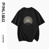PINLI品立新中式2024夏季新款孔雀烫钻烫画短袖T恤男士圆领体恤BG242111019 商品缩略图4