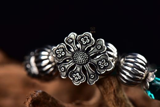 【繁花】绿琉璃老银手串-YS2403136 商品图7