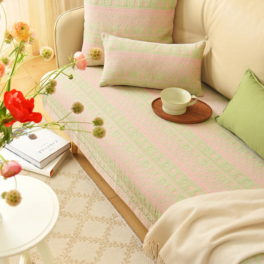 动物园漫步系列沙发巾靠包棉四季通用高端轻奢防滑 商品图0