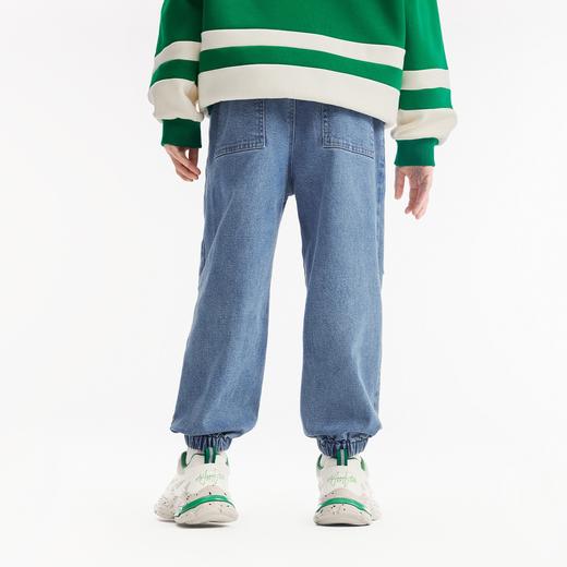 【秒3】【MQD】童装秋男童牛仔裤宽松休闲柔软束脚工装牛仔裤91W1406 商品图3