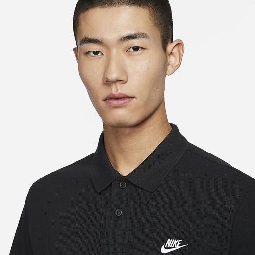 Nike/耐克男子纽扣翻领针织衫运动百搭黑色短袖POLO衫短袖FN3895-010 商品图2