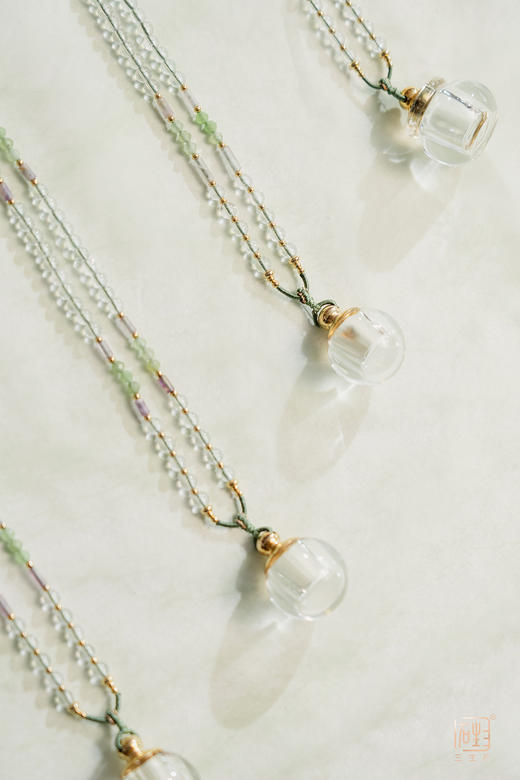天然白水晶香氛宝瓶国风长链 商品图7