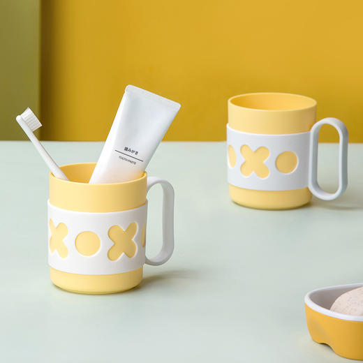 【茶花】XO字母趣味漱口杯刷牙杯 商品图4