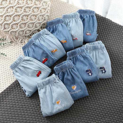 【今夏必备，时尚百搭！】2024新款童装夏季天丝儿童牛仔裤，宽松男女童牛仔裤幼儿园日常服-lm！-ry 商品图0