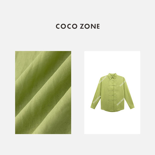 COCO ZONE 通勤风翻领衬衣单排扣纯色衬衫上衣 24C10301 商品图2