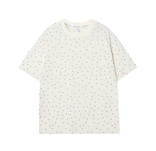 T756夏季斑点提花潮流男女短袖时尚新款百搭情侣T恤休闲宽松上衣 商品图0