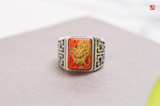 南红龙戒【飞龙在天】，925银镶 商品图3