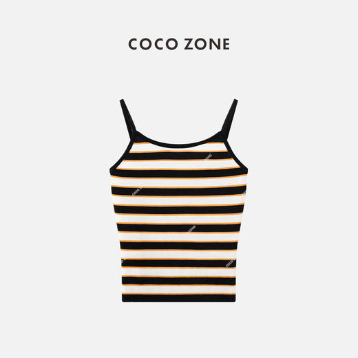 COCO ZONE2024夏季休闲条纹针织吊带修身显瘦无袖上衣CC2B0428 商品图0