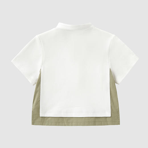 英氏-童衣类（夏）H4英针圆领短套衣英氏白100CM 商品图1