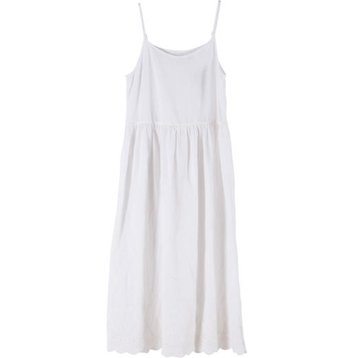 【茉莉私服】绽放281朵/白色纯棉蕾丝下摆连衣裙叠穿打底吊带长裙 商品图4
