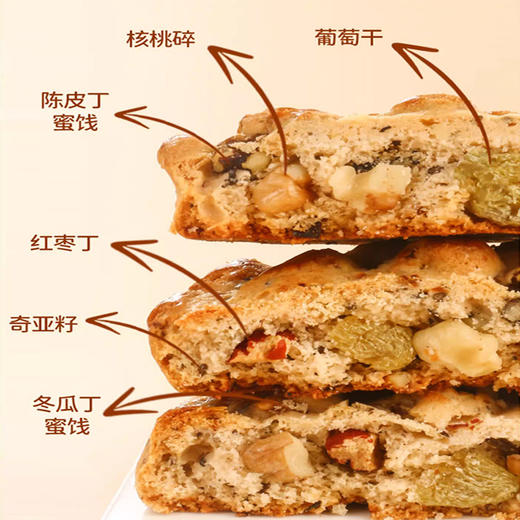 【零食专区】酥软红枣核桃大块曲奇一盒280克 商品图1