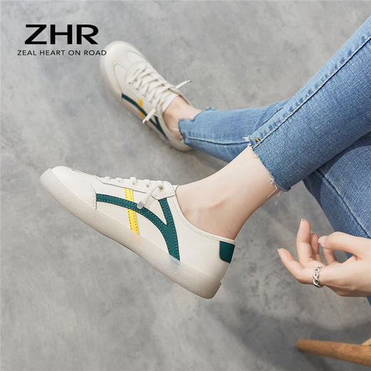ZHR撞色小白鞋运动鞋女秋季软底女鞋子女百搭学生高颜值校园 商品图7