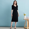 EITIE爱特爱夏季时尚简约通勤纯色修身连衣裙7407150 商品缩略图1