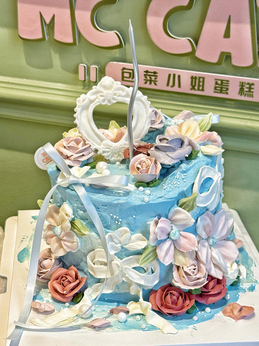 复古奶油霜裱花蛋糕 商品图0
