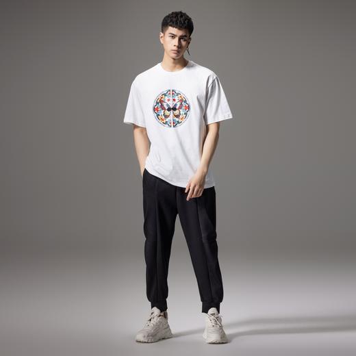 PINLI品立新中式2024夏季新款蝴蝶印花短袖T恤国潮盘扣男士体恤衫BG242111033 商品图4