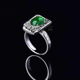 【方与圆】时尚翡翠蛋面戒-JZ12308001