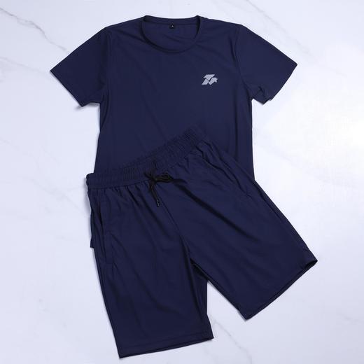 【冰丝体感短袖套装】夏季男女同款冰丝跑步健身运动套装03h 商品图11