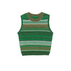 谜底套头针织衫无袖女2024夏款复古文艺风圆领条纹背心242MZ0854 商品缩略图4