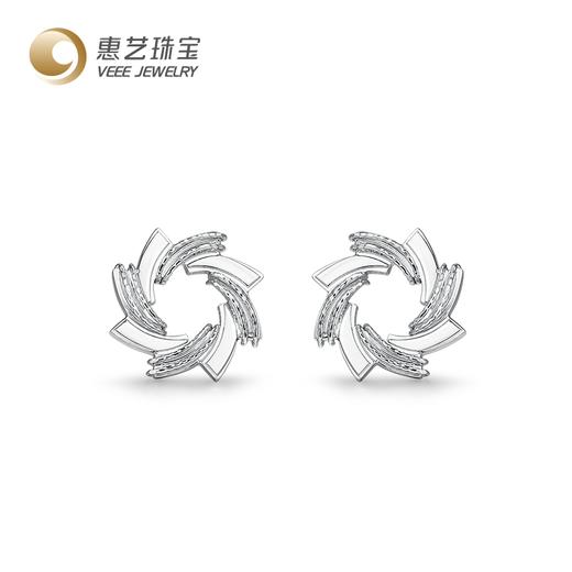 铂金Pt950闪耀流星耳钉 商品图5