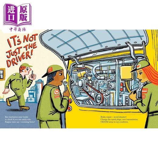 【中商原版】不只是司机 Not Just the Driver 英文原版 儿童科普绘本 职业知识百科 押韵图画书 交通工具 精装进口 儿童读物  商品图2