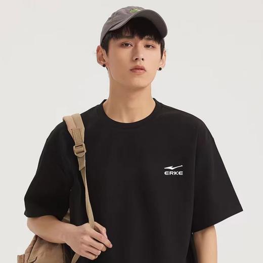 【2件仅89 国货大牌】鸿星尔克240g精梳纯棉宽松短袖圆领T恤（情侣款）（选两件加入购物车一起下单，拍一件不发） 商品图3