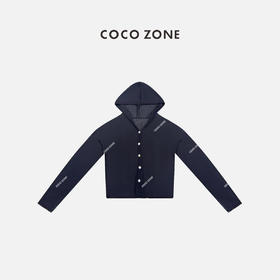 COCO ZONE莱赛尔醋酯混纺简约V领针织开衫气质单排扣上衣CC2B0574