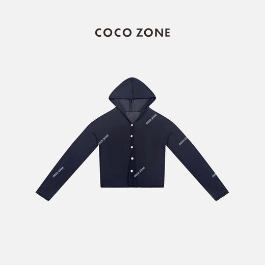 COCO ZONE莱赛尔醋酯混纺简约V领针织开衫气质单排扣上衣CC2B0574 商品图0