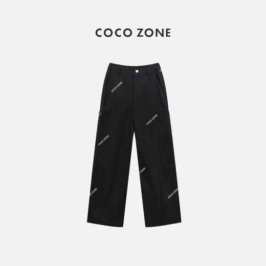 COCO ZONE100棉时尚直筒显瘦休闲裤高级感百搭阔腿裤CC1A0525 商品图0