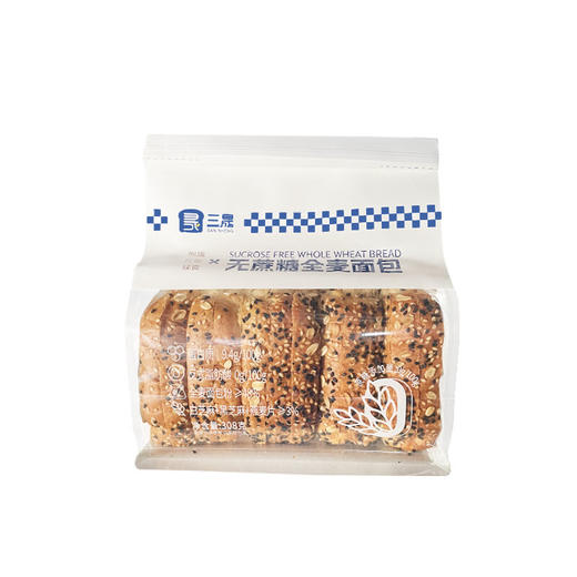三晟无蔗糖全麦/黑麦面包308g 商品图0