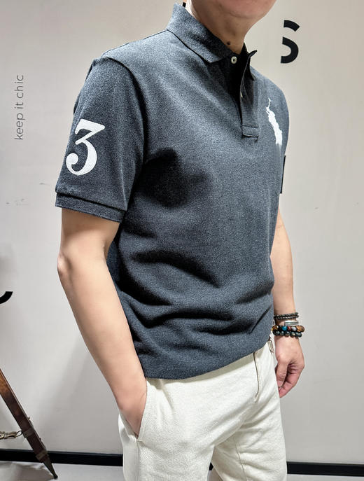 单品包邮现货 THS-特 无补 polo RL家 男士 马球刺绣经典fit朱地棉大马仔 小马仔刺绣polo 8色 AH2312 商品图8