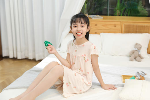【单件6折/2件5折】【秀黛】女童水果印花短袖裙女童夏季睡裙家居服L2440007T【门店同款】 商品图5