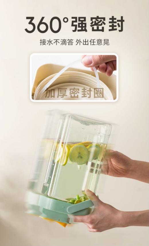 🍂【极就+可拎直饮冷水壶】♦️1、自开合防尘壶嘴，💥阻隔蝇虫 宠物毛发等 安心用✅ ♦️2、材质安全，可放凉白开、💕可泡柠檬水、冰绿豆汤任你选 商品图3