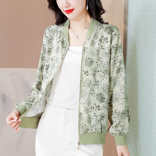 雀说新款时尚洋气立领拼接小个子薄外搭防晒外套AL202 商品图1